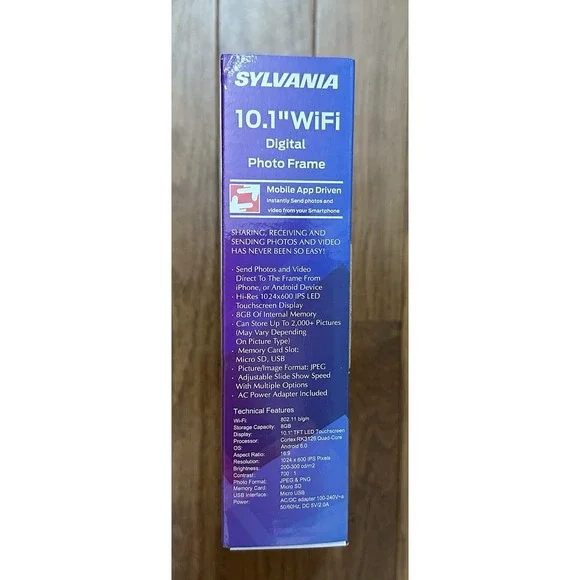 Sylvania 10-Inch Wi-Fi Cloud Digital Picture Frame (Black) - Picture 3 of 4